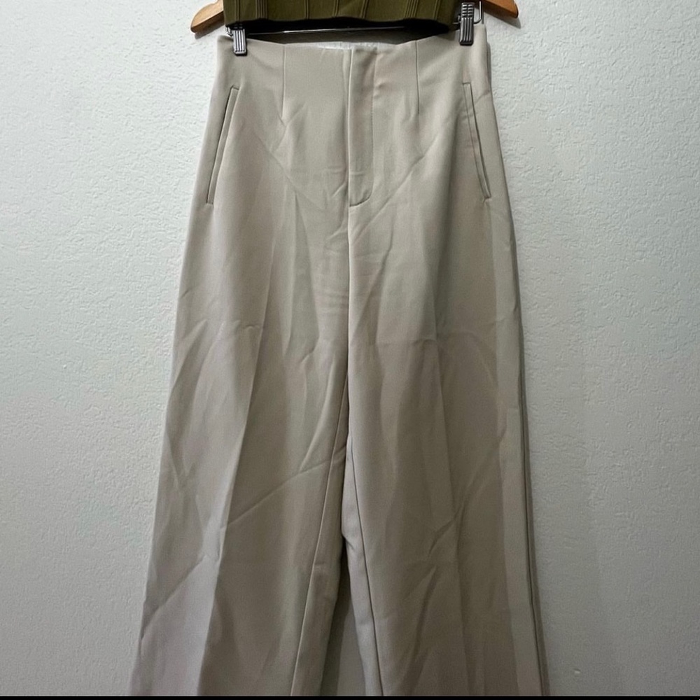 ZARA cream slacks
